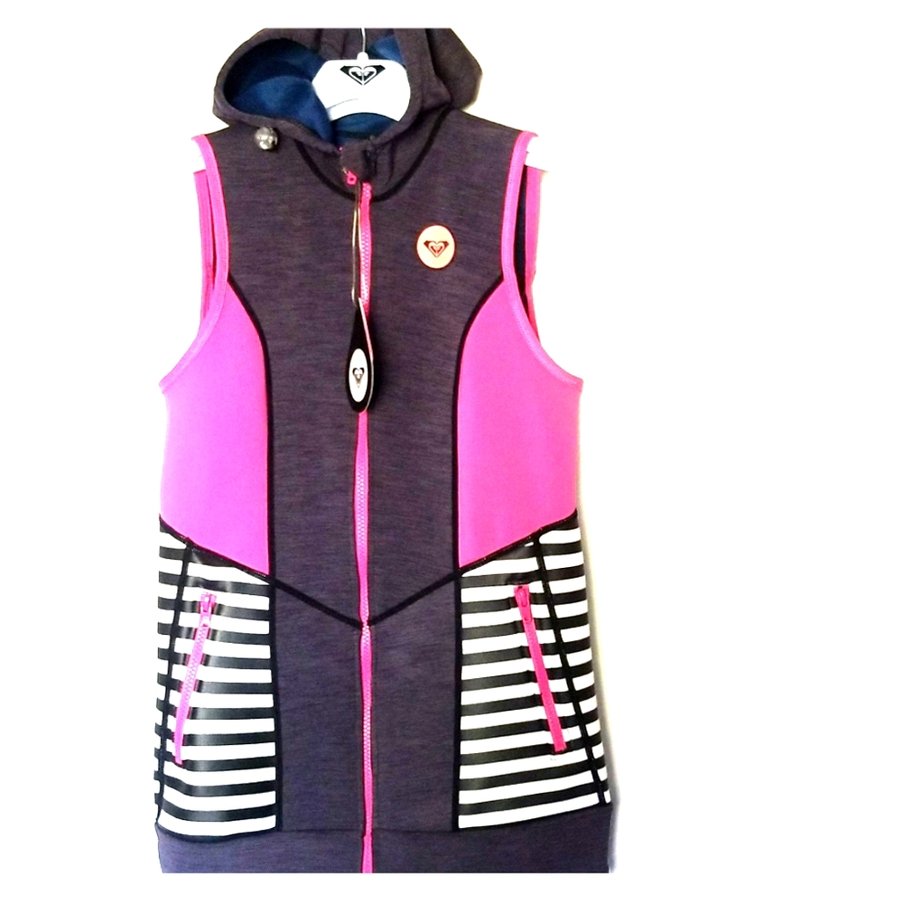 Roxy Close Out Zip Up neoprene vest sz 4/6